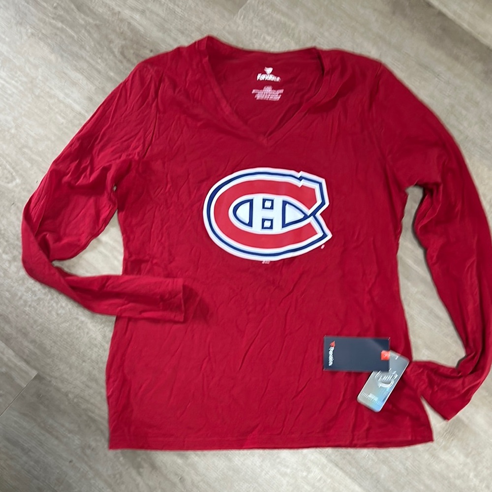 Fanatics Canadiens Red Long Sleeve Tee